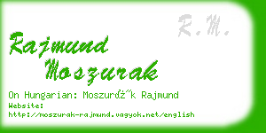rajmund moszurak business card